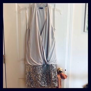 Elegant Sequin Dress with Halter Neck